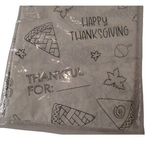 Spritz Color-Your-Own Thanksgiving Table Cover 54x84" Kid Table Teachers Project